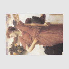 Mooie vrouw bij de fontein tissuepapier