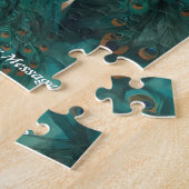 Mooie vrouw Boho pauw jurk Legpuzzel (Zijkant)