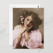 Mooie  vrouw briefkaart (Voorkant / Achterkant)