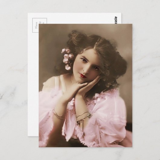 Mooie  vrouw briefkaart (Voorkant / Achterkant)