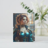 Mooie vrouw briefkaart (Staand voorkant)