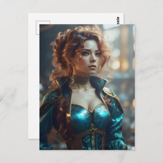 Mooie vrouw briefkaart (Voorkant / Achterkant)