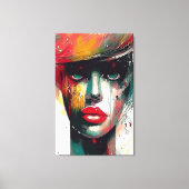 Mooie vrouw canvas afdruk (Voorkant)