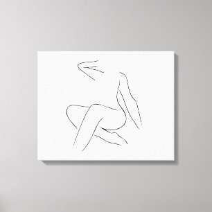 Mooie vrouw canvas afdruk