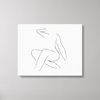 Mooie vrouw canvas afdruk