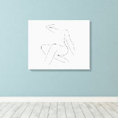 Mooie vrouw canvas afdruk (Insitu (Houten vloer))