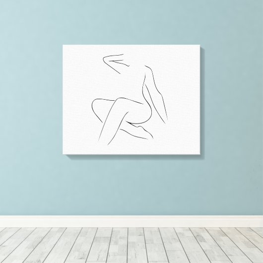 Mooie vrouw canvas afdruk (Insitu (Houten vloer))