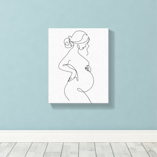 mooie vrouw canvas afdruk (Insitu (Houten vloer))