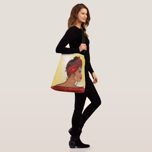 Mooie vrouw crossbody tas (Op model)