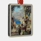 Mooie vrouw dansen tussen dolken metalen ornament (Rechts)