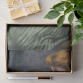 Mooie vrouw die bloemen geur ruikt (Reverie) Tissuepapier (Geschenk)