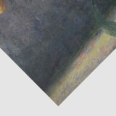 Mooie vrouw die bloemen geur ruikt (Reverie) Tissuepapier (Detail)