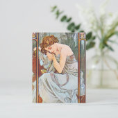 Mooie vrouw die slapend is briefkaart (Staand voorkant)