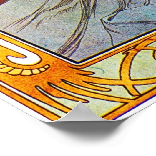 Mooie vrouw die slapend is poster (Hoek)