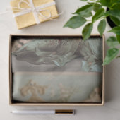 Mooie Vrouw, Flamingo & Bloemen, Portretkunst Tissuepapier (Geschenk)