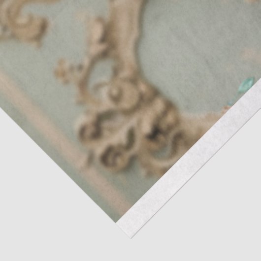 Mooie Vrouw, Flamingo & Bloemen, Portretkunst Tissuepapier (Detail)