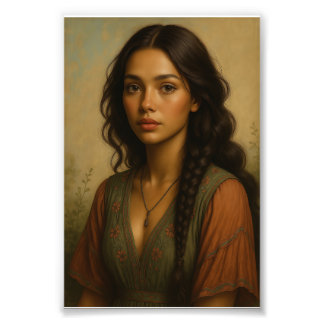 Mooie vrouw foto afdruk