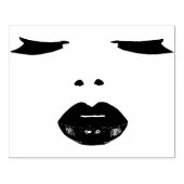 Mooie Vrouw Gezicht Ogen Lippen Originele kunst Rubberstempel (Afrduk)