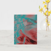 Mooie vrouw & hart blauw roze rood Valentijn Kaart (Gele Bloem)