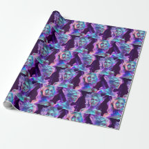 Mooie Vrouw in Blauw en Paarse IJsglas