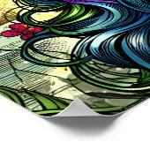 Mooie vrouw in de stad poster (Hoek)