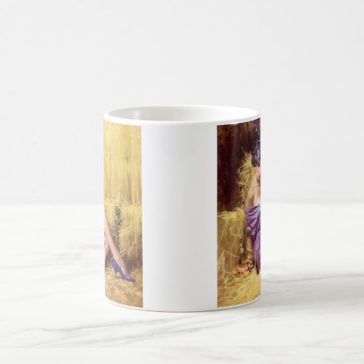 Mooie vrouw in gevangenschap koffiemok (Center)