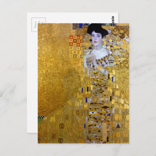 Mooie vrouw in Gold Gustav Klimt Briefkaart (Voorkant / Achterkant)