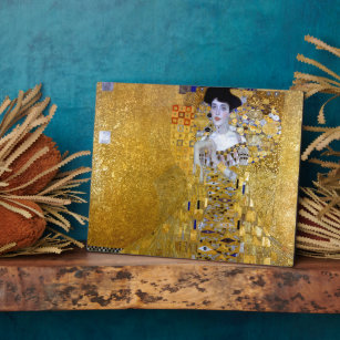 Mooie vrouw in Gold Gustav Klimt Fotoplaat