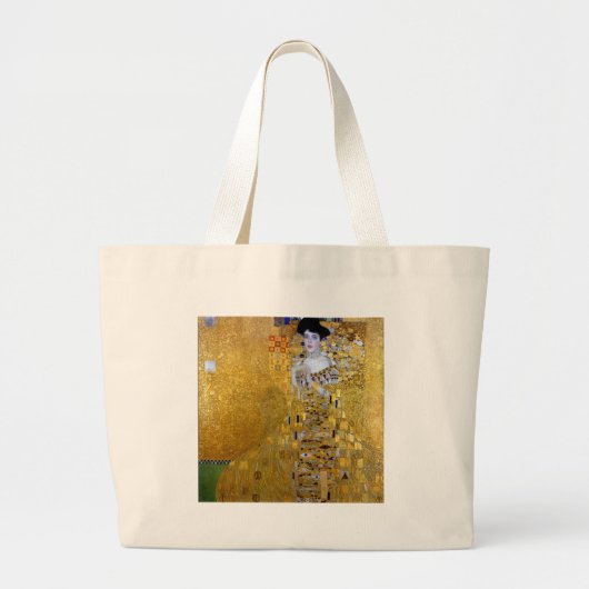 Mooie vrouw in Gold Gustav Klimt Grote Tote Bag (Voorkant)