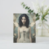 Mooie vrouw in Gotische kleren Briefkaart (Staand voorkant)