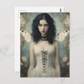 Mooie vrouw in Gotische kleren Briefkaart (Voorkant / Achterkant)