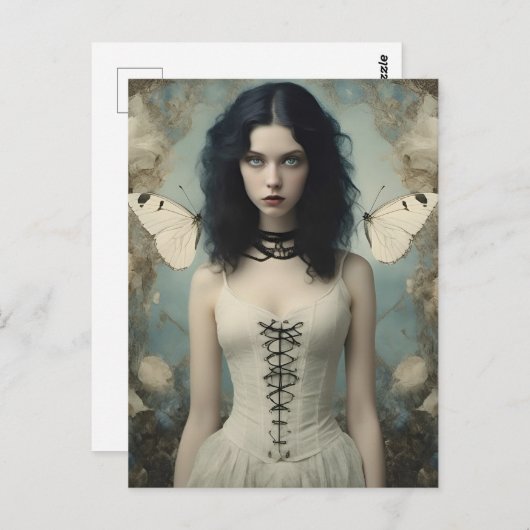 Mooie vrouw in Gotische kleren Briefkaart (Voorkant / Achterkant)