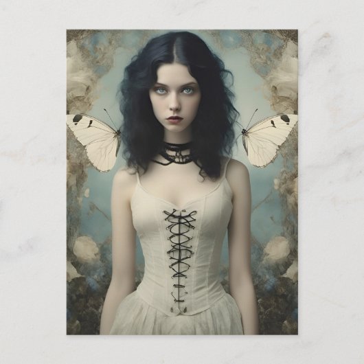 Mooie vrouw in Gotische kleren Briefkaart (Voorkant)