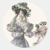 Mooie vrouw in groot Pet Ronde Sticker (Voorkant)