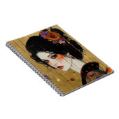 Mooie vrouw in Kimono Notitieboek (Rechterzijde)