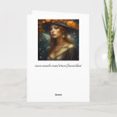 Mooie vrouw in Pet Etherische Ai Art Kaart (Achterkant)