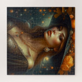 Mooie vrouw in Pet Etherische Ai Art Legpuzzel (Horizontaal)