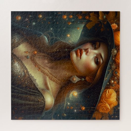 Mooie vrouw in Pet Etherische Ai Art Legpuzzel (Horizontaal)