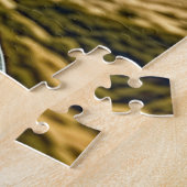 Mooie Vrouw in Zonnebril Bergreflectie Legpuzzel (Zijkant)