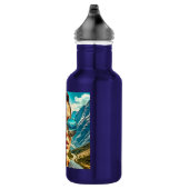 Mooie Vrouw in Zonnebril Bergreflectie Waterfles (Rechts)