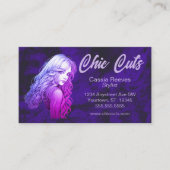 Mooie vrouw kapsel stijl salon schoonheid visitekaartje (Voorkant)