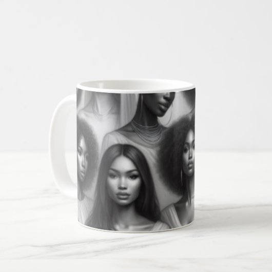 Mooie vrouw koffiemok (Voorkant links)