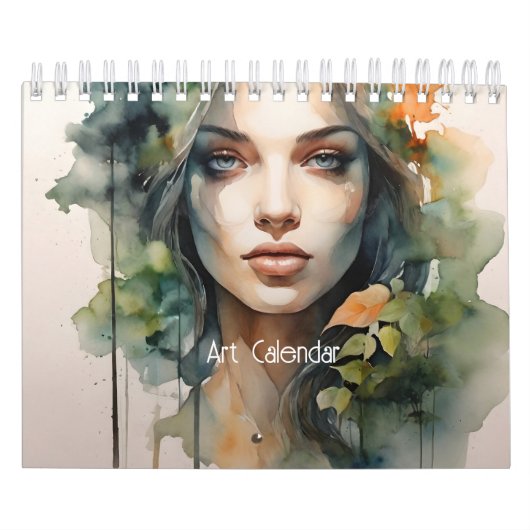 Mooie vrouw kunst dubbele belichting kalender (Hoes)