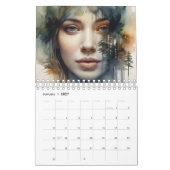 Mooie vrouw kunst dubbele belichting kalender (Jan 2027)