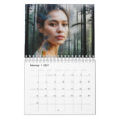 Mooie vrouw kunst dubbele belichting kalender (Feb 2027)