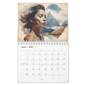 Mooie vrouw kunst dubbele belichting kalender (Mar 2027)