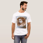 Mooie vrouw Latte Art T-shirt (Voorkant volledig)