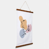 Mooie vrouw lijn kunst hangend wandkleed (Gebogen)