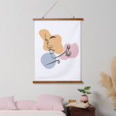 Mooie vrouw lijn kunst hangend wandkleed (Slaapkamer)