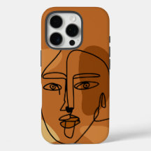 Mooie vrouw Line Art Stoere iPhone case